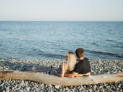 couple on a beach custom charter vancouver island